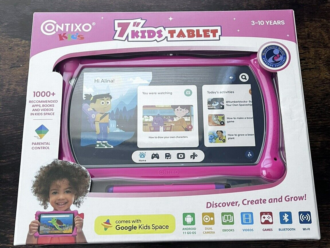 Contixo Kids 7 Learning Tablet, Model: V10-PINK 16GB!! NEW FAST FREE SHIPPING!!. Available Now for 34.99
