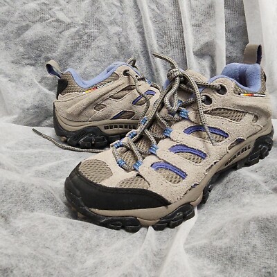 Women's Merrell Moab Vent 2 Hiking Vibram Sole Aluminum/Marlin Shoe Size 6.5