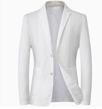 Mens Casual Blazers Buttons Lapel Collar Suit Jacket Thin Coat Outwear Fashion