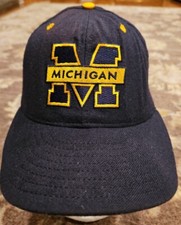 VTG University of Michigan Fitted Wool Hat USA MADE New Era 59/50 Size 7 1/4