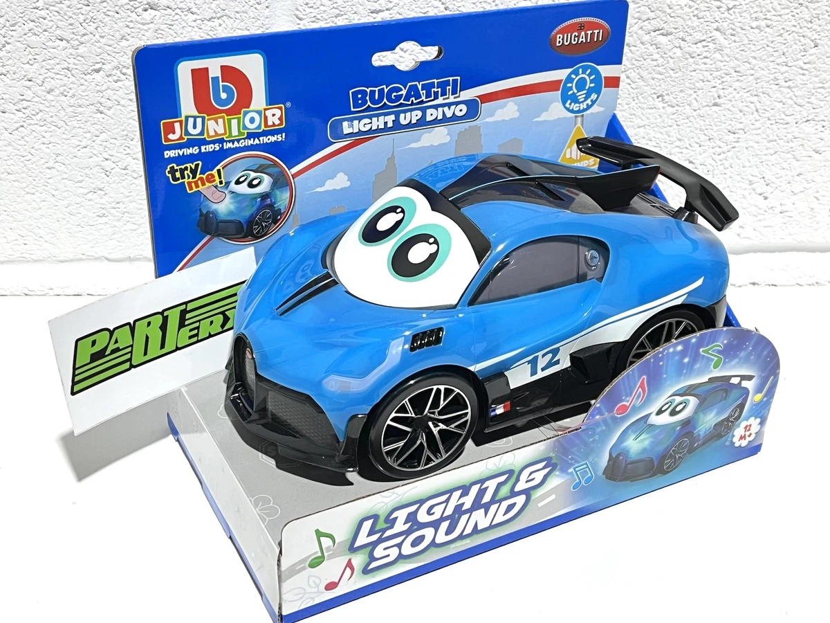Junior Bugatti Light and Sound Baby Cartoon Car Toy 12m+ Birthday