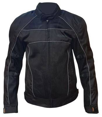 Giacca Moto Scooter Estiva Protezioni CE Tessuto Rete Traspirante Auklet  Nero | eBay