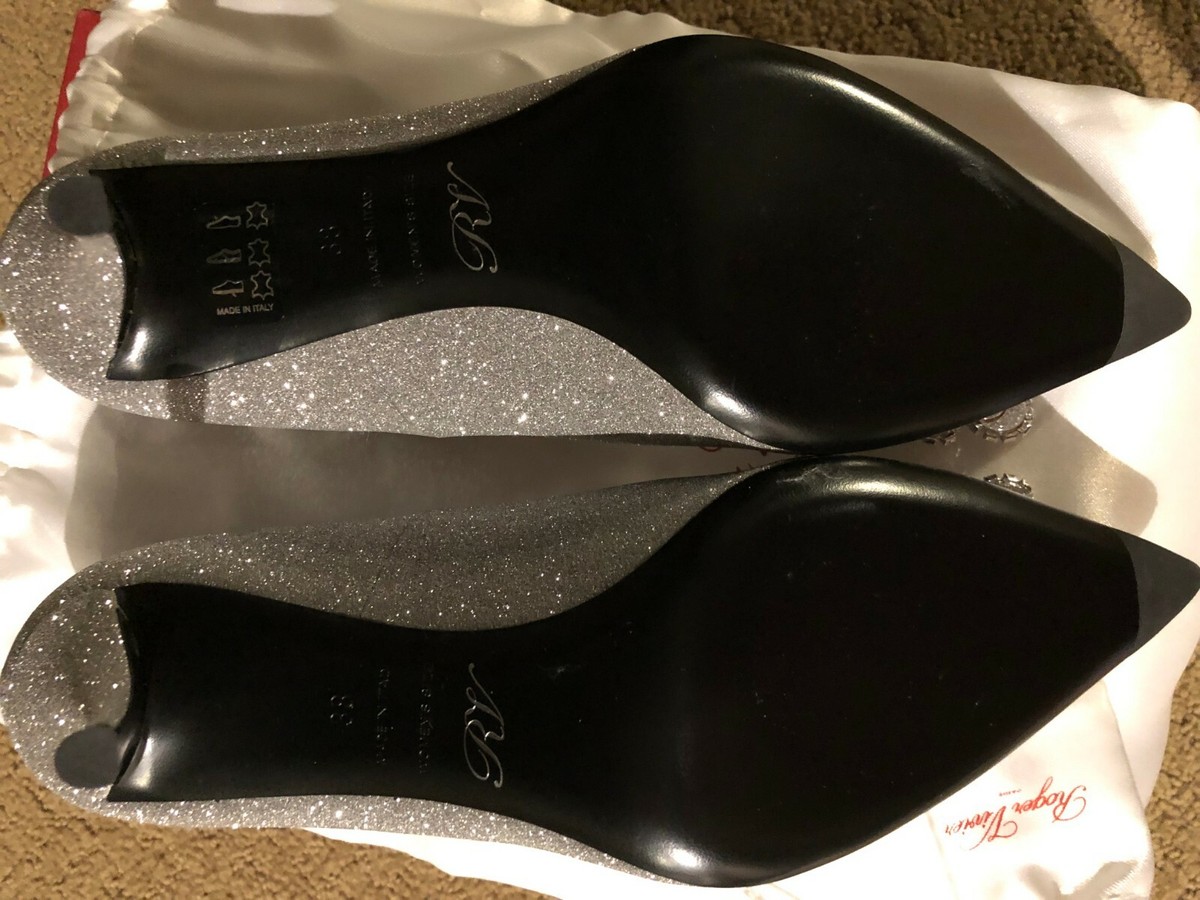 Roger Vivier Flower グリッターパンプス 65mm シルバー シルバー Woman エフロレッセンス グリッター パンプス