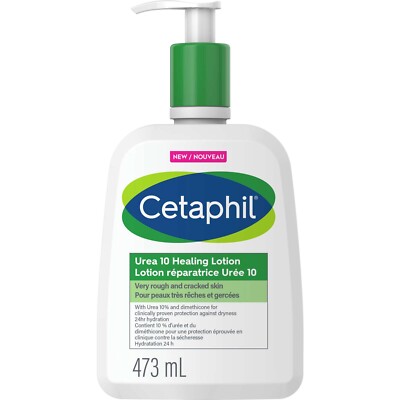 Cetaphil Urea 10 Healing Lotion Lightweight Deeply Hydration Moisture 473ml NEW
