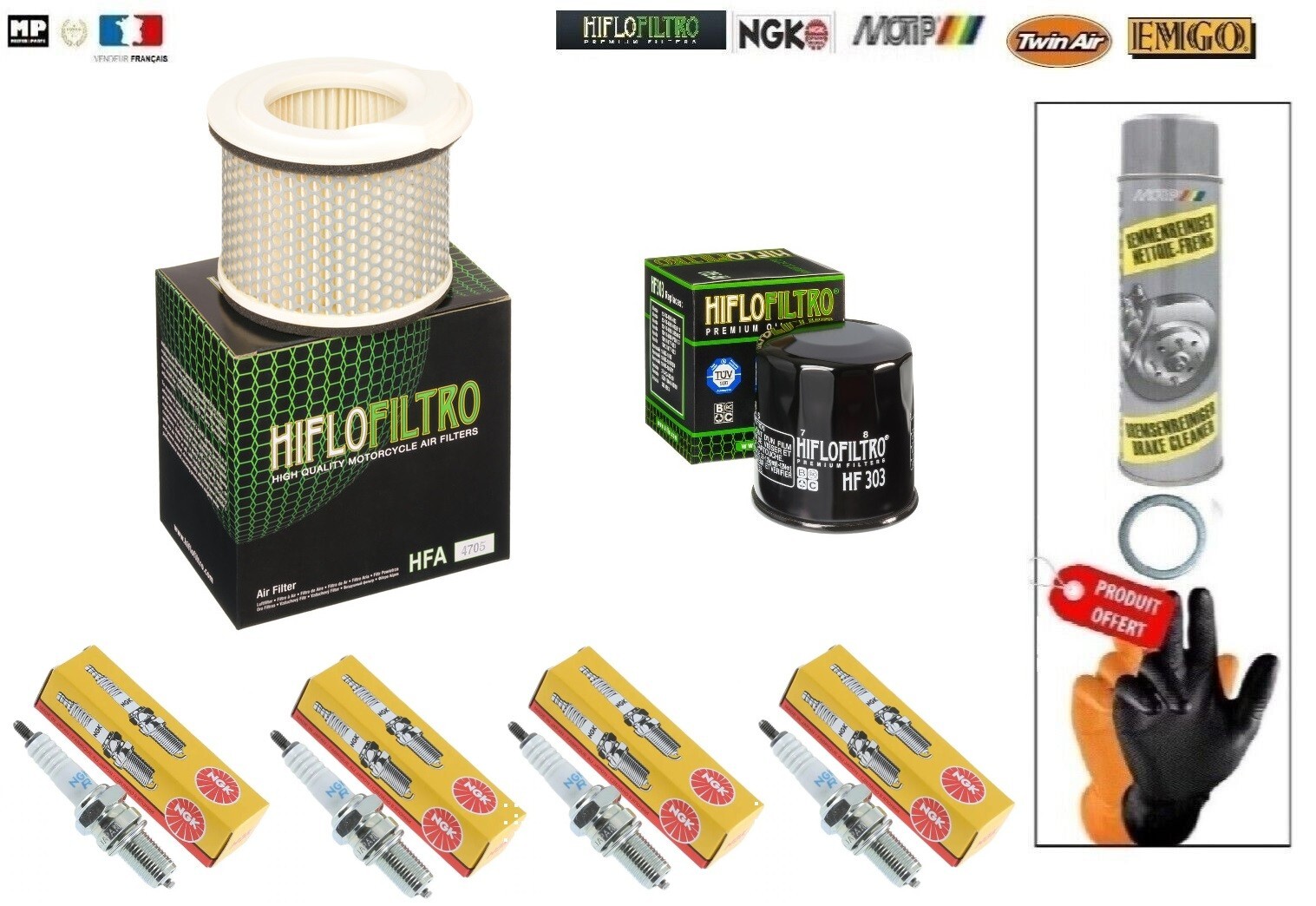 Kit entretien YAMAHA FZR 750 R OW01 1989-1992 complet sans huile pour révision moto