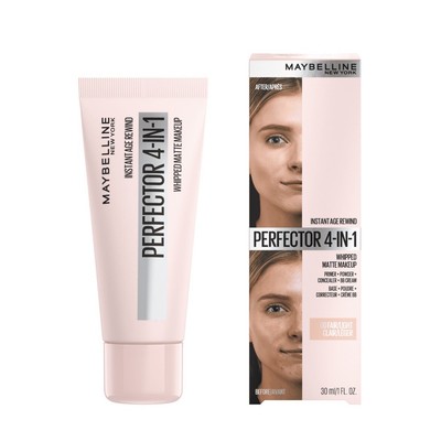 Maybelline Instant Age Rewind 4-In-1 Matte Foundation Makeup, Fair/Light, 1 fl o