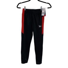 Reebok Boy's Black Red Jogger Pant, Size Small NWT