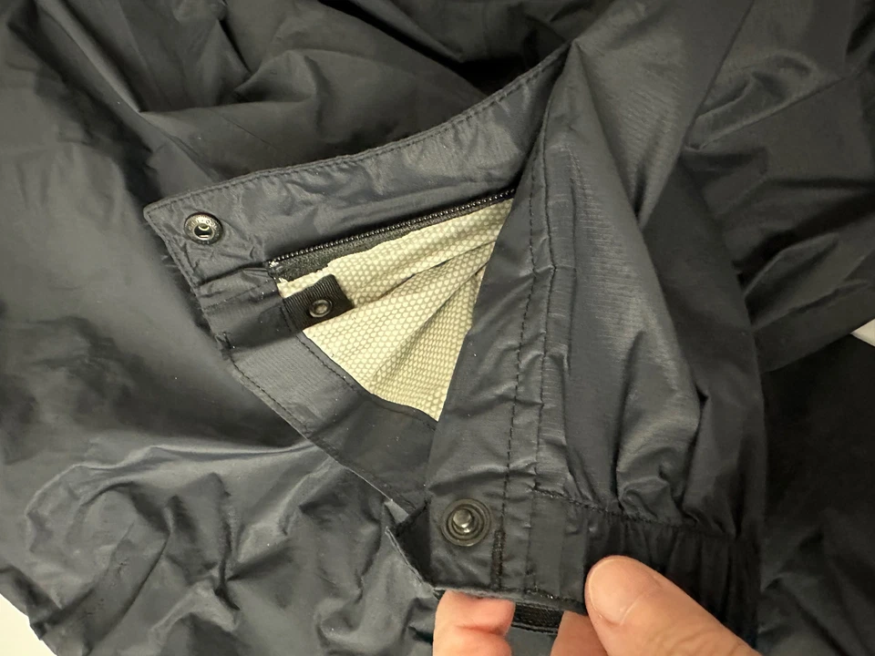 EMS Negro Nylon Impermeable Cremallera Completa Pierna Sistema 3 Pantalones Hombre L 34 - 42 x 30 Foto 3 de 4