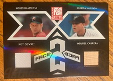 2005 Donruss Elite Face 2 Face Miguel Cabrera / Roy Oswalt Dual Relic /250 FF-6