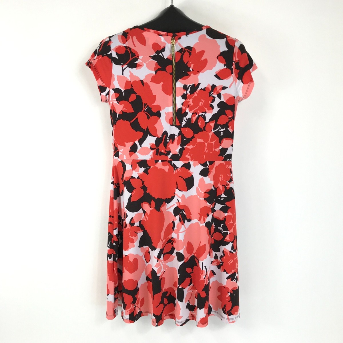 MICHAEL Michael Kors Floral A-Line Dress Women's Medium Scoop Neck Stretch  Zip | eBay