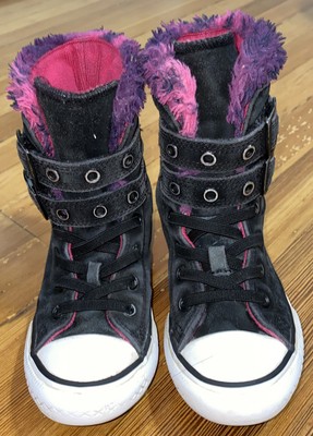 converse high tops with fur