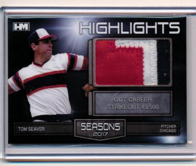2017 HIts Memorabilia Seasons Tom Seaver Color Patch 1/2