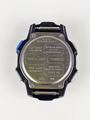 Timex Ironman 30 Lap Indiglo MM 2004 Blue Silver Black VTG