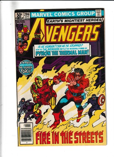 Avengers #206 (Marvel Comics 1981) VERY FINE 7.5-CAPTAIN AMERICA, IRON MAN