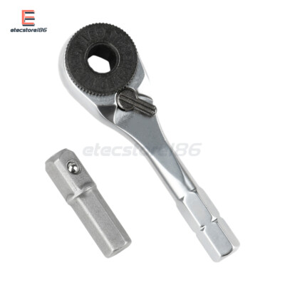 1/4''Ratchet Spanner Ratchet Wrench Spanner 6.35mm Screwdriver Hex Torque Wrench.