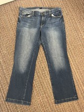Gap 16 / 33R Premium Straight Dark Wash Stretch Denim Jeans Long And Lean