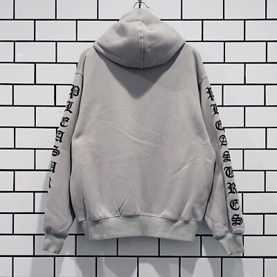PLEASURES OE ZIP UP HOODIE GREY | eBay