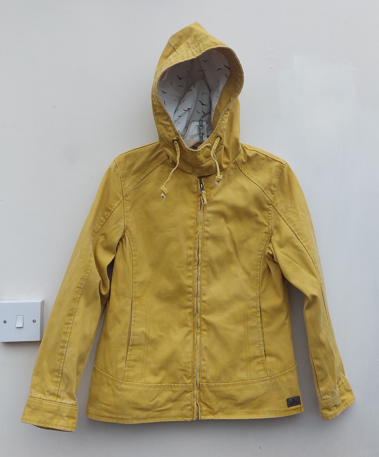 MOUSQUETON FIONA YELLOW ZIP FRONT SMOCK JACKET CHEST … Gem