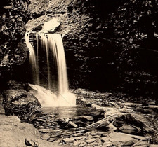 Lincoln Falls Sullivan Co. Elkland Township PA RPPC archivo de prensa foto de archivo c1920