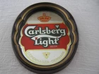 Carlsberg Light Beer Bar Mirror Wood Frame Vintage Wall Sign