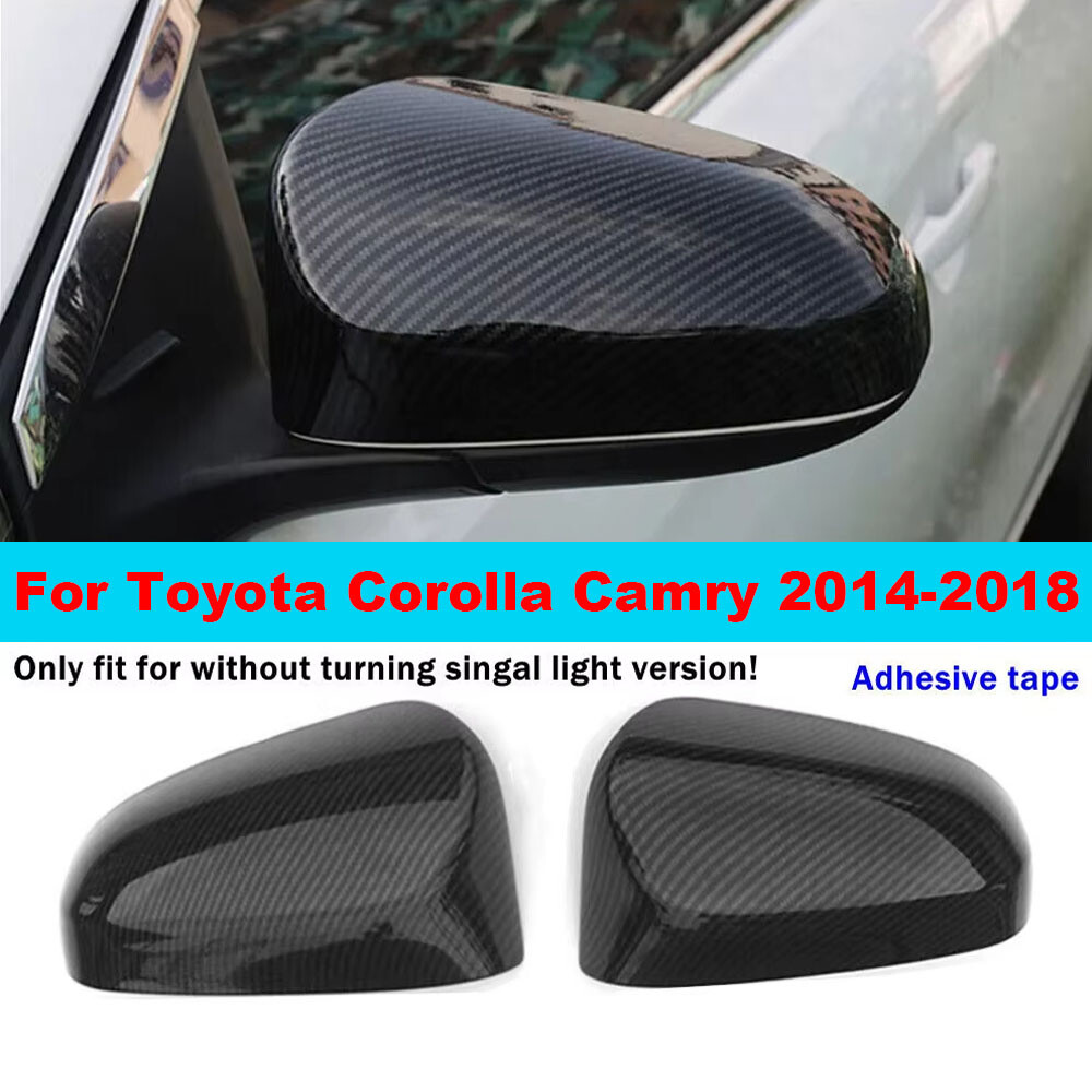 For Toyota Corolla Camry 2014-2018 2x Rearview Side Mirror Cover Wing Cap Trim