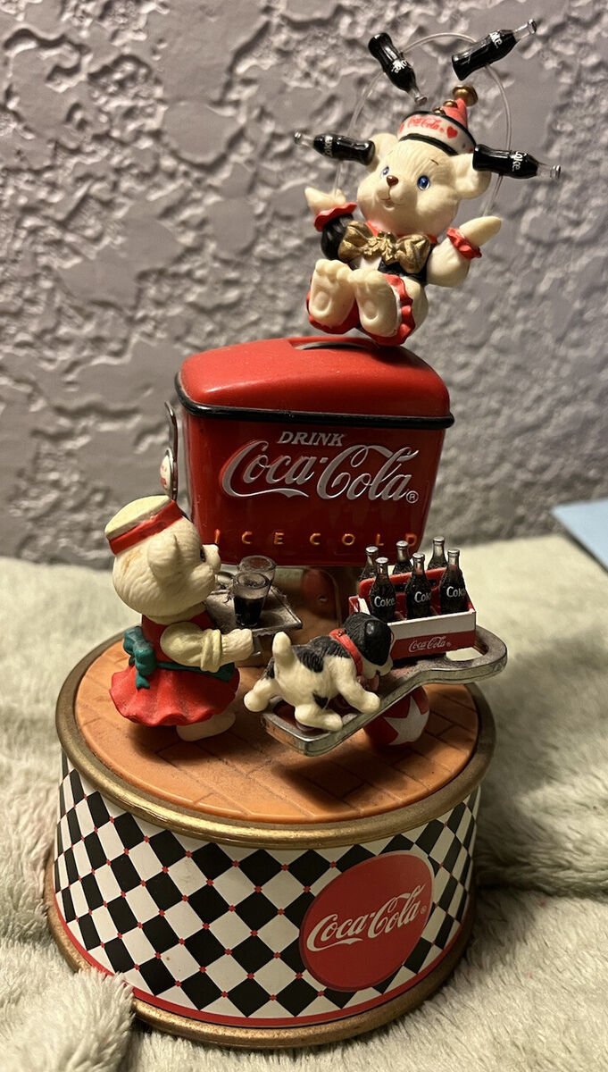 Vtg Coca Cola 1995 Revolving Music Box By Enesco Vtg Coca Cola 1995 Revolving Music Box By Enesco