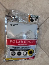 Sz M (38-40) Polar Edge MidWeight Thermal Waffle Black Crew Neck Men Warm