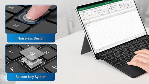 Für Microsoft Surface Pro 7/6/5/4 Wireless Tastatur BT 5 Magnet Cover Trackpad - Bild 7 von 26