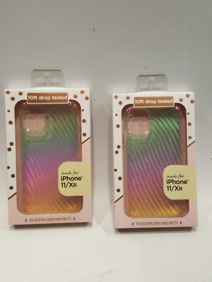 Protective And Pretty Multi Color Case For iPhone 11/XR 10ft NEW (SET OF 2)