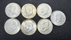 7x 40% Silver Kennedy Half Dollars $3.50 FV 1.03oz ASW Bullion Lot