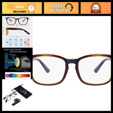Brown Blue Light Blocking Glasses for Computer, Gaming, TV  Phone Use