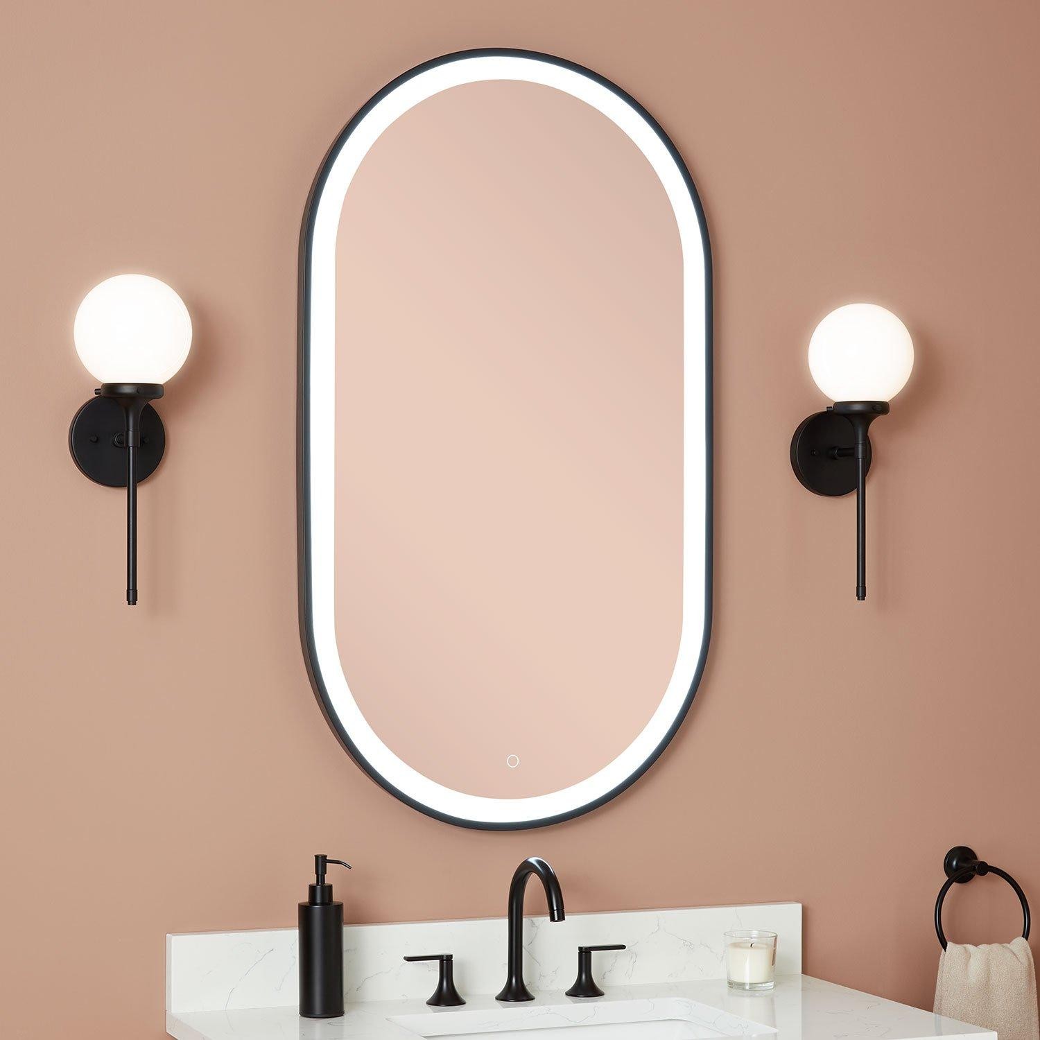 Signature Hardware 485304 Faysel 24x43 Transitional Oval Framed Bathroom Wall 13490₽