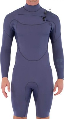 HURLEY Neopren Surfanzug Neoprenanzug AIR 3/2 CHEST ZIP LS Shorty 2026 destroyer