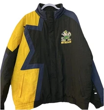 Vintage Notre Dame Fighting Irish 90’s Apex One Puffer Jacket Front Zip/Snap XL