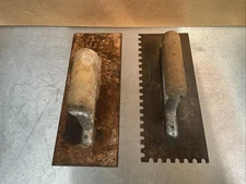 Vintage Plastering Trowel - 10” And Tiling  Trowel 10”