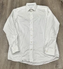 Eton Shirt Mens 15 3/4 40 White Contemporary Fit Dress Long Sleeve Cotton Shirt