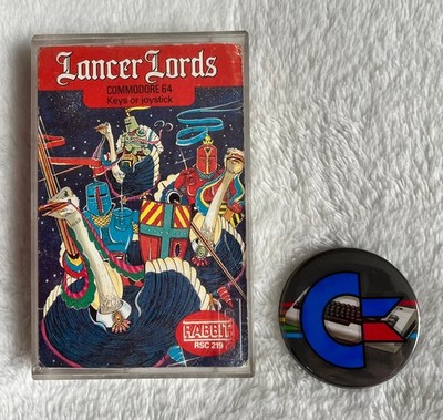 Commodore 64 / 128 CBM C64 Lancer Lords - funktioniert, GRATIS Badge