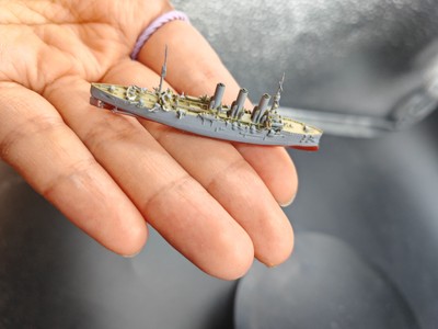 3d Printed 1/2000 Russian Aurora Cruiser paint finished model