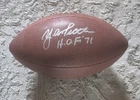 YA TITTLE SIGNED AUTOGRAPHED WILSON NFL FOOTBALL JSA COA GIANTS 49ERS