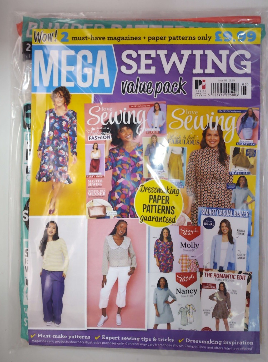 Mega Sewing Value Pack magazine #5 2026 Love Sewing #155 & #156 inc patterns