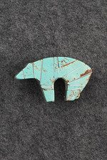 Turquoise Inlay  Sterling Silver Belt Buckle - Steve Francisco
