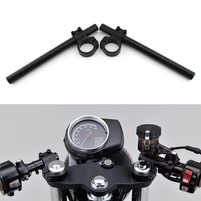 41 mm CNC High Lift Universal Version Clip On Lenker für Honda CB350 Schwarz