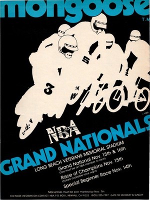 1980   Mongoose Grand Nationals Print Ad   80s BMX Long Beach Veterans FA.03