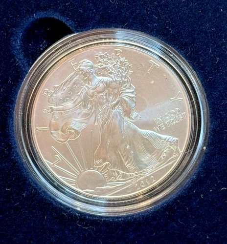 2012 W American Eagle One Ounce Silver Uncirculated Coin with COA