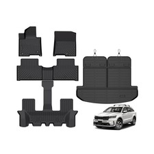 Floor Mats for Kia Sorento Hybrid  Plug-in Hybrid 6  7 Passenger 2021-2025 ...