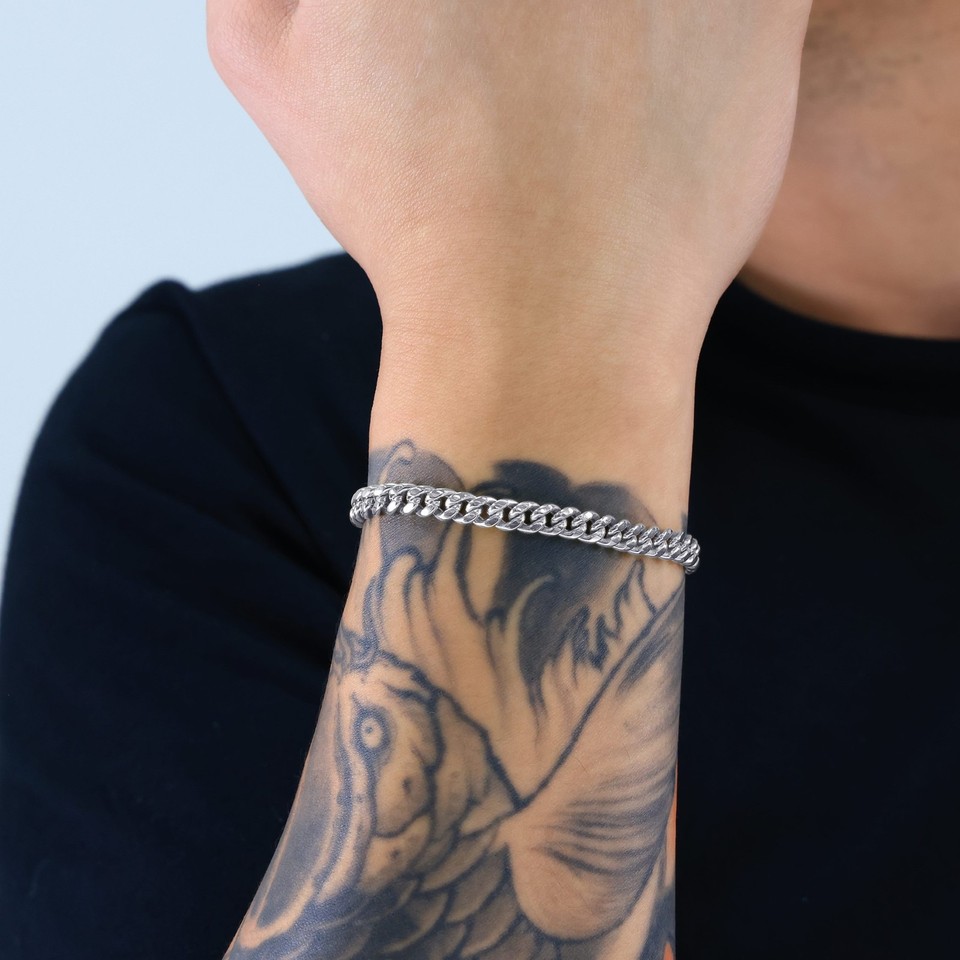 Collana Da Uomo Catena A Maglie Cubane Miami In Oro Giallo 10k - Foto 10