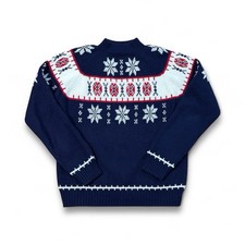 Vintage 70s JC Penney Fair Isle Knit Sweater Size L Nordic True Vintage Heavy