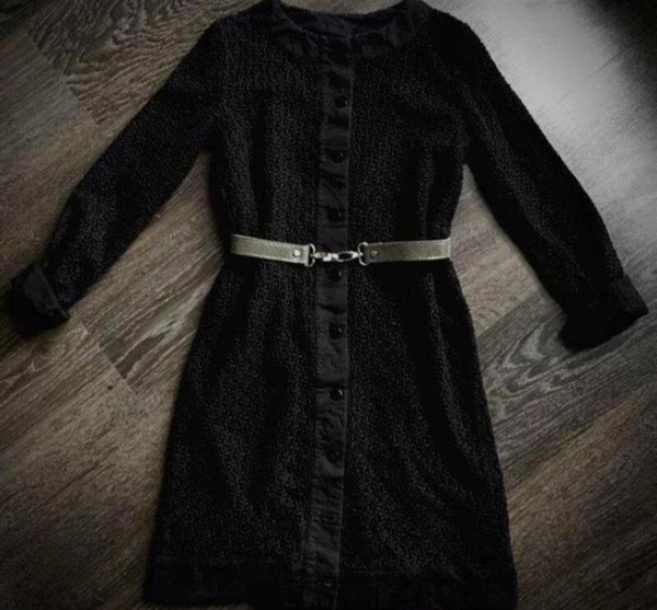 Women Ermanno Scervino Dress Black Cotton 38