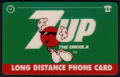 5u '7-Up The Uncola' Telefonkarte LDDS WorldCom 1990er Sammler
