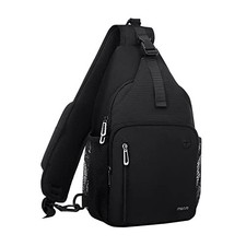 Sling Backpack Bag, Crossbody Shoulder Bag Travel Hiking Daypack Chest Black